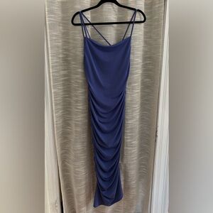Abercrombie & Fitch Indigo Ruched Maxi Dress